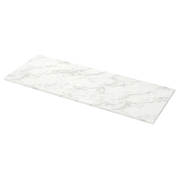 IKEA EKBACKEN countertop, 98x1 1/8 in White Lively Marble Effect / Laminate, Ikea Ireland | 8190BSMHY