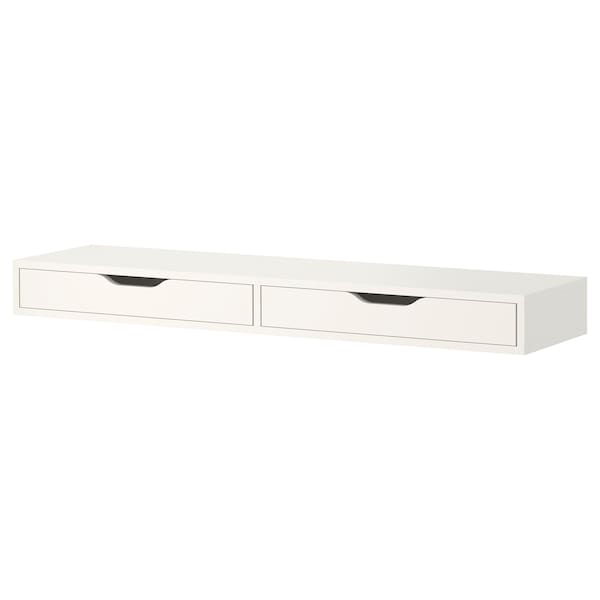 IKEA EKBY ALEX Shelf with drawers, white, 46 7/8x11 3/8 in, Ikea Ireland | 2165ZMOQB