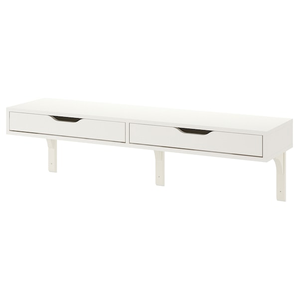 IKEA EKBY ALEX / RAMSHULT wall shelf, 46 7/8x11 3/8 in White / White, Ikea Ireland | 9725OANCI