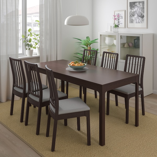 IKEA EKEDALEN Extendable table, dark brown, Min. length: 47 1/4 in, Ikea Ireland | 9804UNHEV
