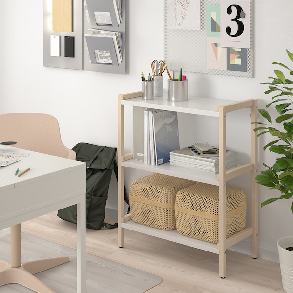 IKEA EKENABBEN open shelf unit, aspen/white, 27 1/2x13 3/8x33 7/8 in, Ikea Ireland | 1753CJMNF
