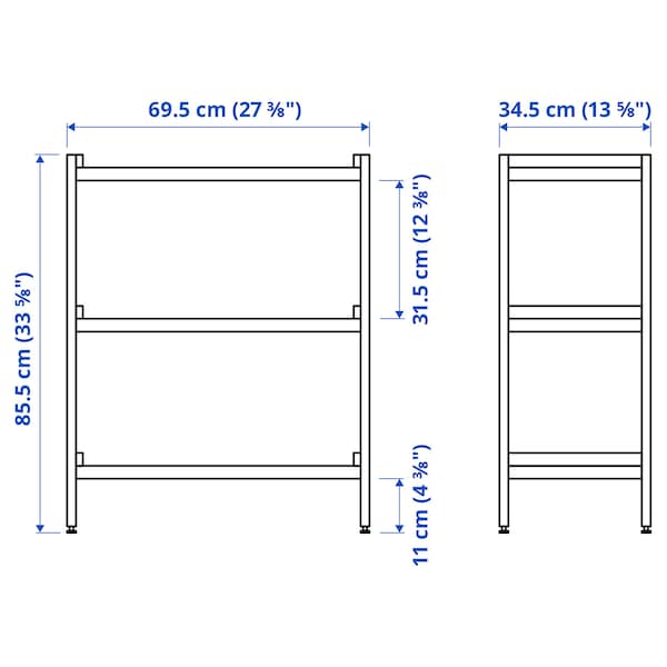 IKEA EKENABBEN open shelf unit, aspen/white, 27 1/2x13 3/8x33 7/8 in, Ikea Ireland | 1753CJMNF