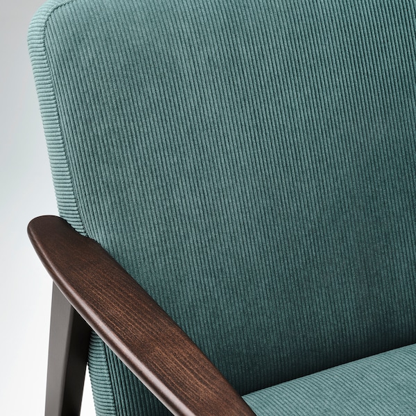 IKEA EKENÄSET armchair Kelinge Gray / Turquoise, Ikea Ireland | 3204HVOTA