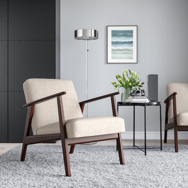 IKEA EKENÄSET armchair Kilanda Light Beige, Ikea Ireland | 4183RWGJS