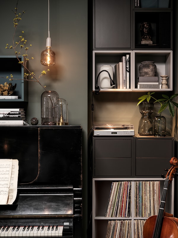 IKEA EKET Cabinet with 2 drawers, Width: 13 3/4 in Dark Gray, Ikea Ireland | 8942XUKHG