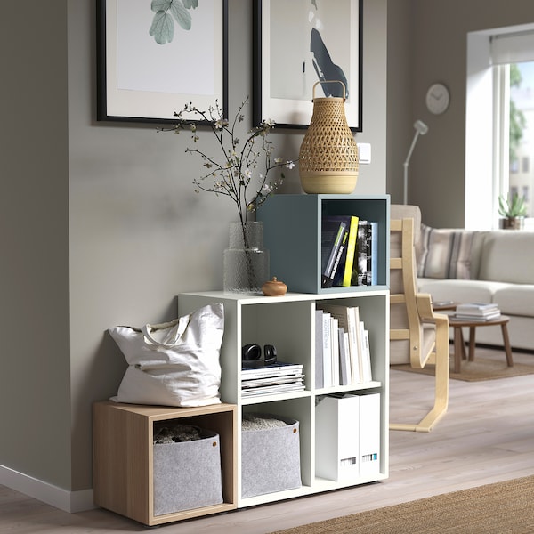 IKEA EKET cabinet, 13 3/4x13 3/4x13 3/4 in Light Gray / Blue, Ikea Ireland | 7539CYEQF