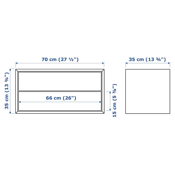 IKEA EKET cabinet with 2 drawers, dark gray, 27 1/2x13 3/4x13 3/4 in, Ikea Ireland | 9304JYMLS
