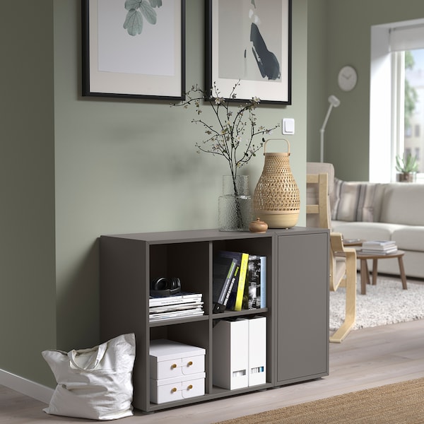 IKEA EKET storage combination with feet, 41 3/8x13 3/4x28 3/8 in Dark Gray, Ikea Ireland | 1270GZEVW