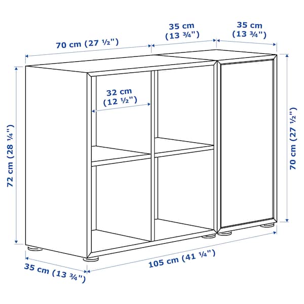 IKEA EKET storage combination with feet, 41 3/8x13 3/4x28 3/8 in Dark Gray, Ikea Ireland | 1270GZEVW