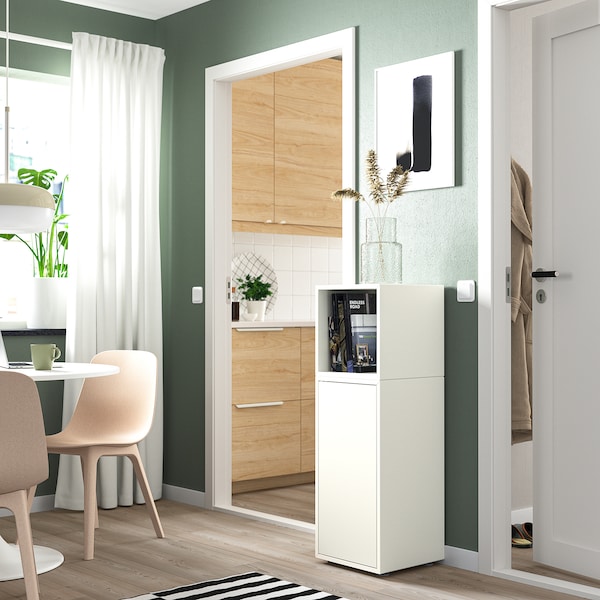 IKEA EKET storage combination with feet, 13 3/4x13 3/4x42 1/8 in White, Ikea Ireland | 0931GJVHP