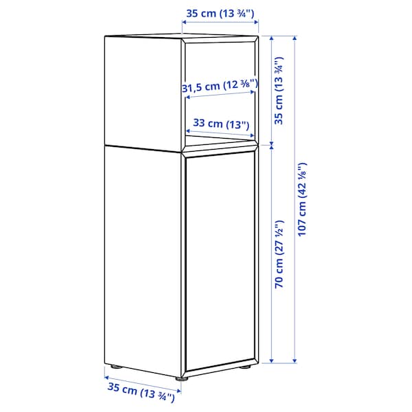 IKEA EKET storage combination with feet, 13 3/4x13 3/4x42 1/8 in White, Ikea Ireland | 0931GJVHP