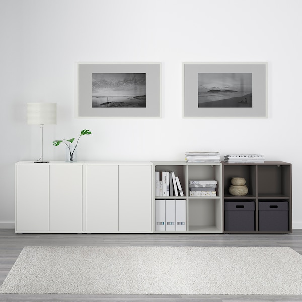 IKEA EKET storage combination with feet, 110 1/4x13 3/4x28 3/8 in Dark Gray, Ikea Ireland | 3698BGHSJ