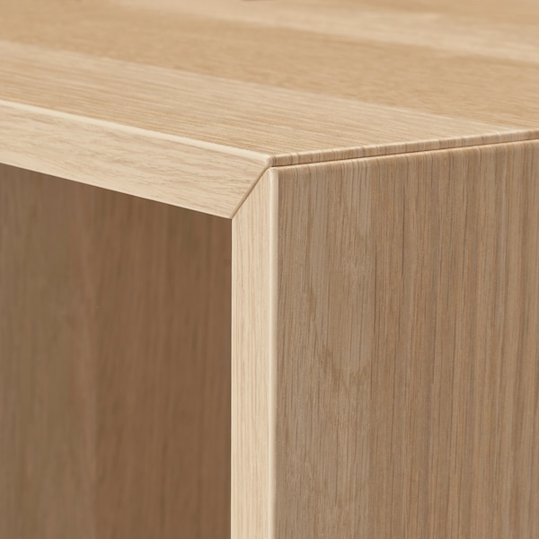 IKEA EKET storage combination with feet, 41 3/8x13 3/4x42 1/8 in White / White Stained Oak Effect Light Gray / Blue, Ikea Ireland | 2475AEKPY