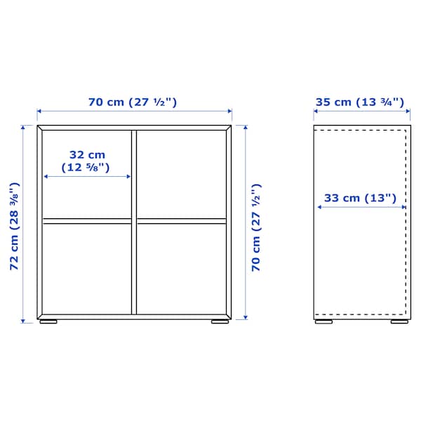 IKEA EKET storage combination with feet, 27 1/2x13 3/4x28 3/8 in White, Ikea Ireland | 1539XIREF