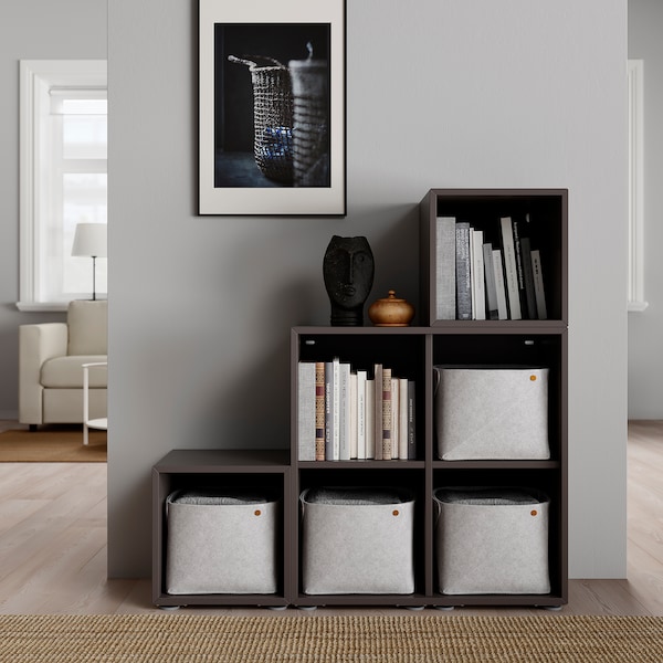IKEA EKET storage combination with feet, 41 3/8x13 3/4x42 1/8 in Dark Gray, Ikea Ireland | 0647OPINB