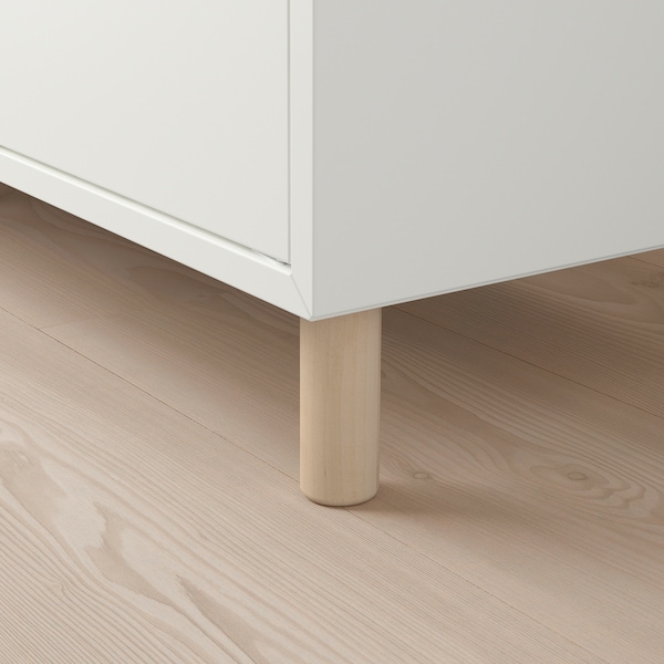 IKEA EKET storage combination with legs, 13 3/4x13 3/4x31 1/2 in White Dark Gray / Wood, Ikea Ireland | 3458KCQXZ