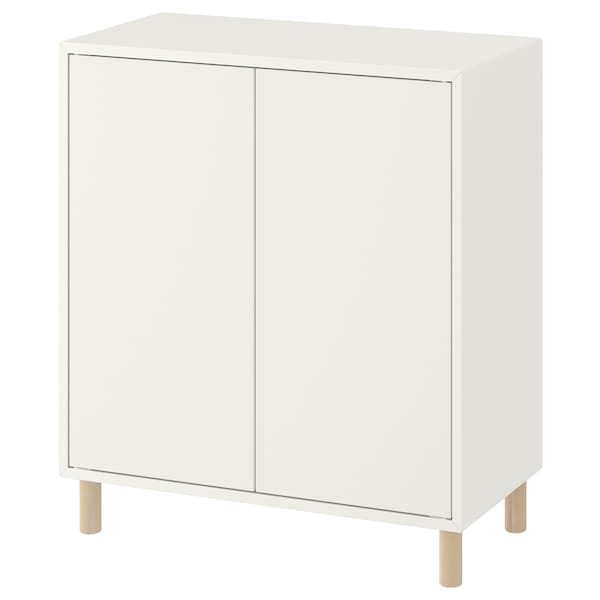 IKEA EKET storage combination with legs, 27 1/2x13 3/4x31 1/2 in White / Wood, Ikea Ireland | 9265GUYHP