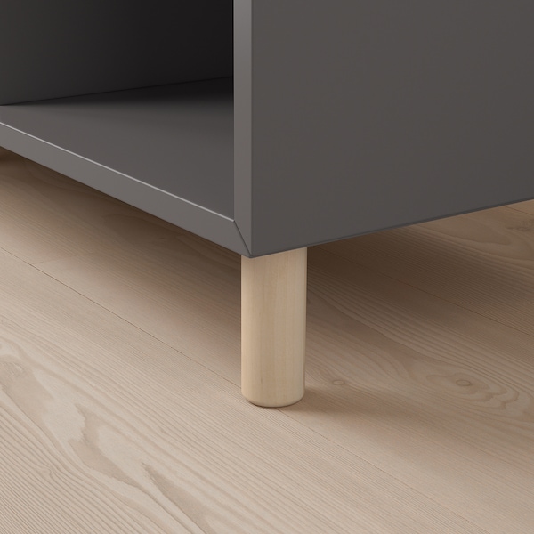 IKEA EKET storage combination with legs, 55 1/8x13 3/4x31 1/2 in Dark Gray / Wood, Ikea Ireland | 5470EPLGY