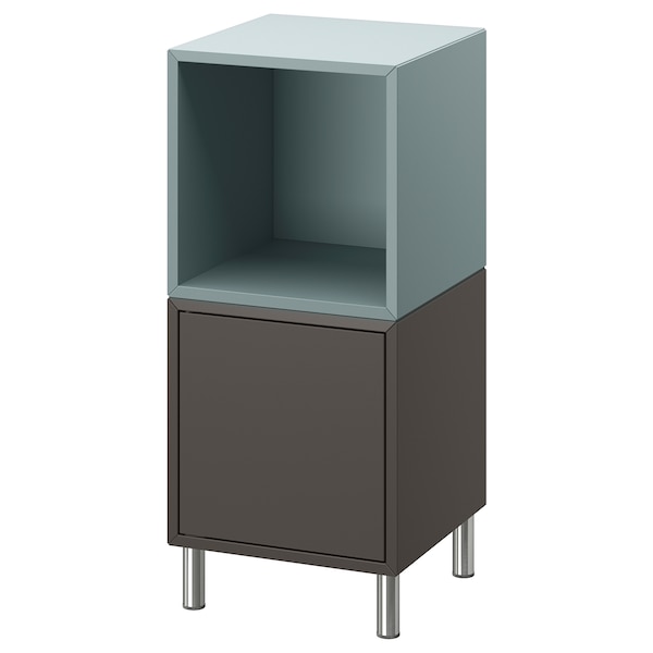 IKEA EKET storage combination with legs, 13 3/4x13 3/4x31 1/2 in Dark Gray Light Gray / Blue / Metal, Ikea Ireland | 4251KYXHI