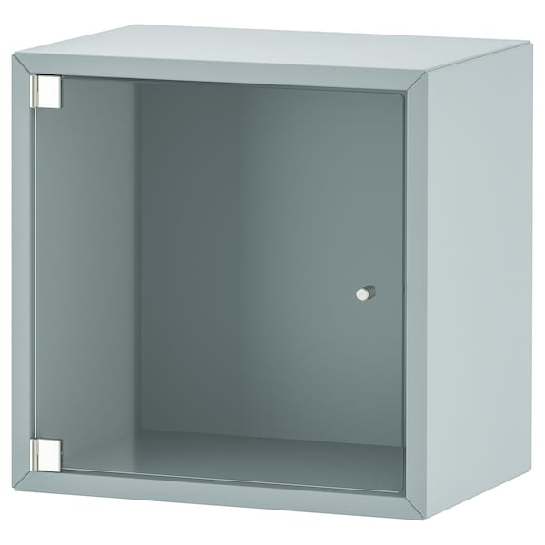 IKEA EKET wall cabinet with glass door, 13 3/4x9 7/8x13 3/4 in Light Gray / Blue, Ikea Ireland | 8302CGWOQ