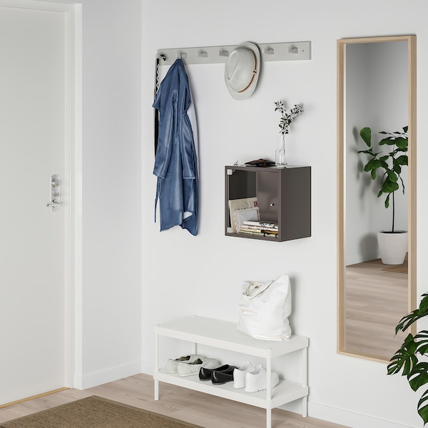 IKEA EKET wall cabinet with glass door, 13 3/4x9 7/8x13 3/4 in Dark Gray, Ikea Ireland | 3710GNEOK
