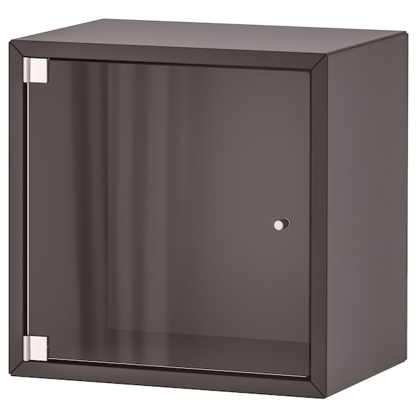 IKEA EKET wall cabinet with glass door, 13 3/4x9 7/8x13 3/4 in Dark Gray, Ikea Ireland | 3710GNEOK