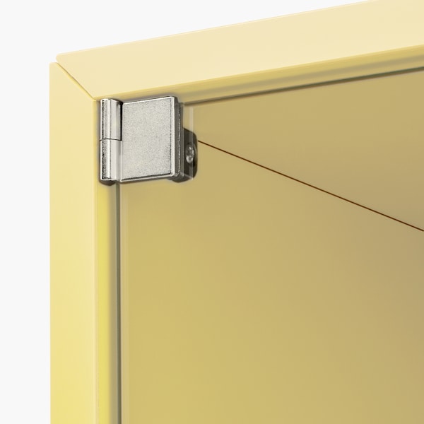 IKEA EKET wall cabinet with glass door, 13 3/4x13 3/4x13 3/4 in Pale Yellow, Ikea Ireland | 0983PMYKR