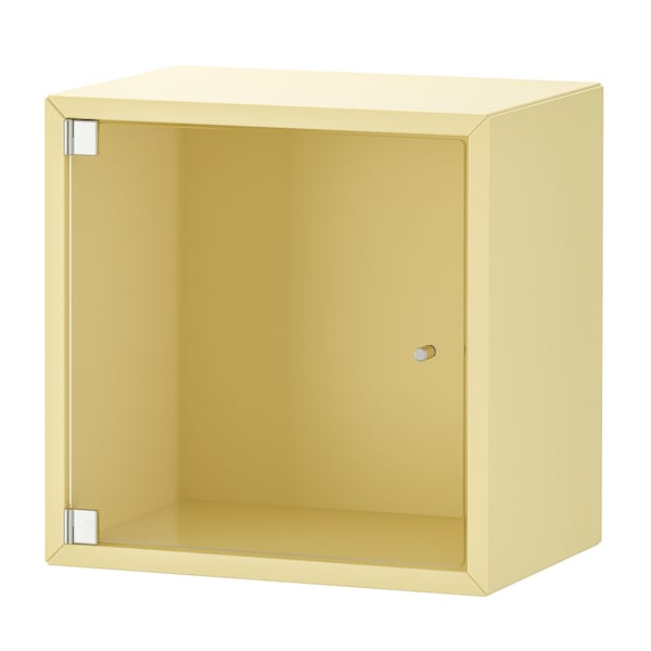 IKEA EKET wall cabinet with glass door, 13 3/4x9 7/8x13 3/4 in Pale Yellow, Ikea Ireland | 1279LQUXE