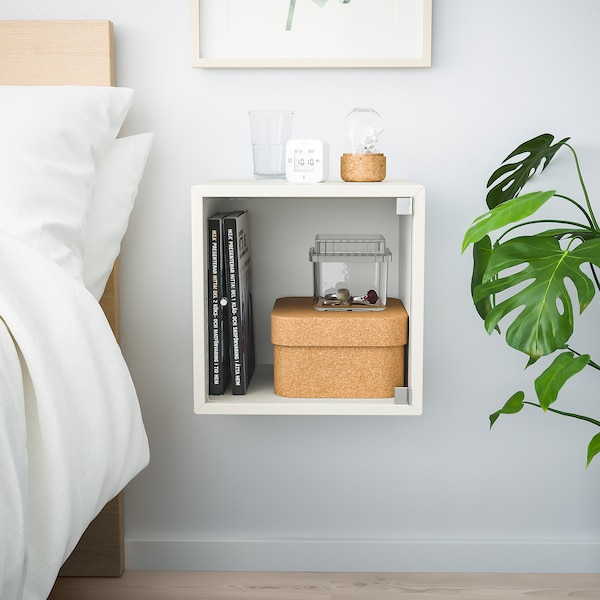 IKEA EKET wall cabinet with glass door, 13 3/4x13 3/4x13 3/4 in White, Ikea Ireland | 6758TXHVW
