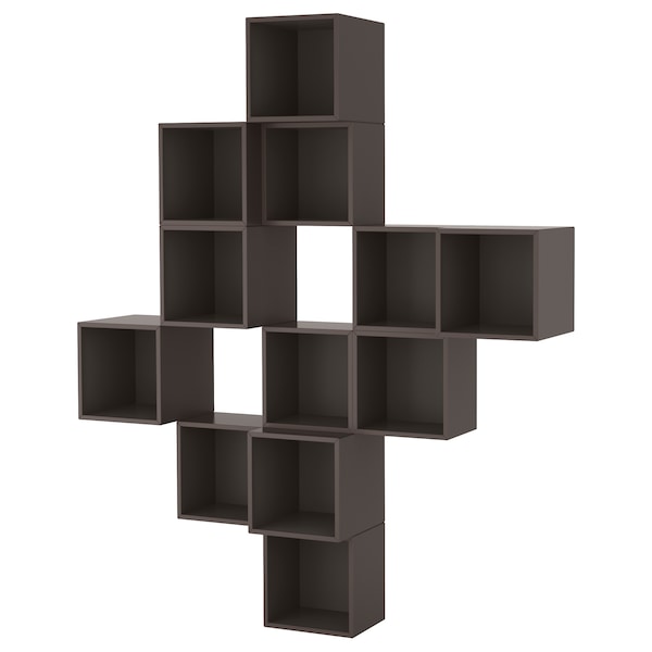 IKEA EKET wall-mounted cabinet combination, 68 7/8x13 3/4x82 5/8 in Dark Gray, Ikea Ireland | 6234USGQV