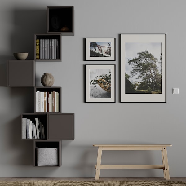IKEA EKET wall-mounted cabinet combination, 31 1/2x13 3/4x82 5/8 in Dark Gray, Ikea Ireland | 0398NJGHL