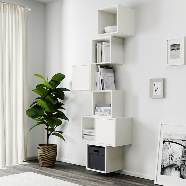 IKEA EKET wall-mounted cabinet combination, 31 1/2x13 3/4x82 5/8 in White, Ikea Ireland | 1459DWEYL