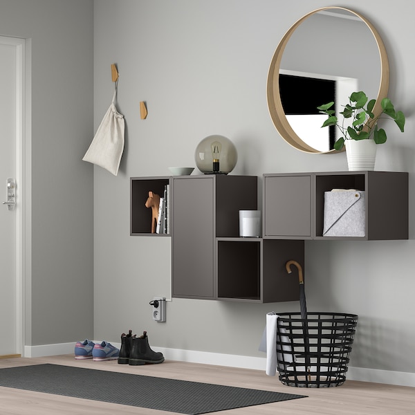 IKEA EKET wall-mounted cabinet combination, 68 7/8x13 3/4x27 1/2 in Dark Gray, Ikea Ireland | 0328SFNMP
