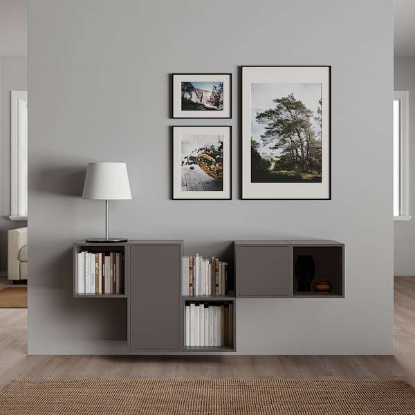 IKEA EKET wall-mounted cabinet combination, 68 7/8x13 3/4x27 1/2 in Dark Gray, Ikea Ireland | 0328SFNMP