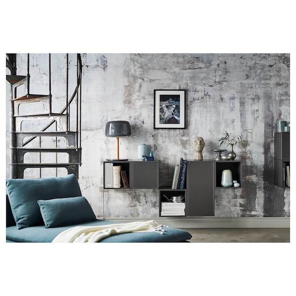 IKEA EKET wall-mounted cabinet combination, 68 7/8x13 3/4x27 1/2 in Dark Gray, Ikea Ireland | 0328SFNMP