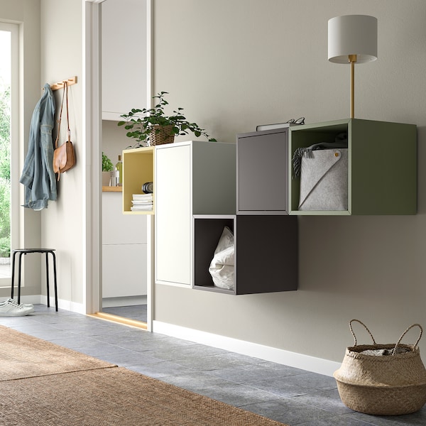 IKEA EKET wall-mounted cabinet combination, 68 7/8x13 3/4x27 1/2 in White / Multicolor, Ikea Ireland | 6189LKDQW