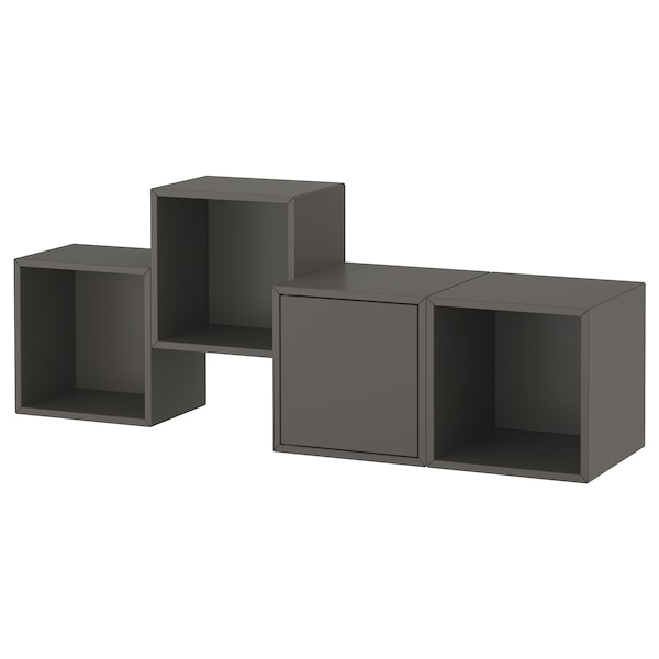IKEA EKET wall-mounted cabinet combination, 55 1/8x13 3/4x20 7/8 in Dark Gray, Ikea Ireland | 9351JETYZ