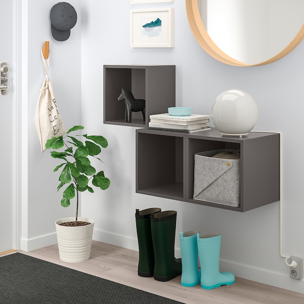 IKEA EKET wall-mounted cabinet combination, 41 3/8x13 3/4x27 1/2 in Dark Gray, Ikea Ireland | 4915VAUHS