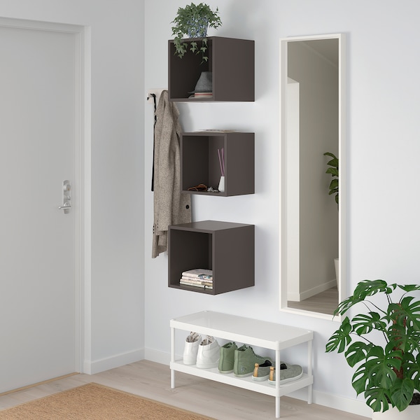 IKEA EKET wall-mounted cabinet combination, 41 3/8x13 3/4x27 1/2 in Dark Gray, Ikea Ireland | 4915VAUHS