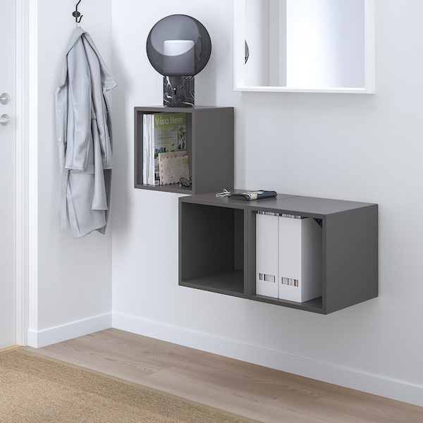IKEA EKET wall-mounted cabinet combination, 41 3/8x13 3/4x27 1/2 in Dark Gray, Ikea Ireland | 4915VAUHS