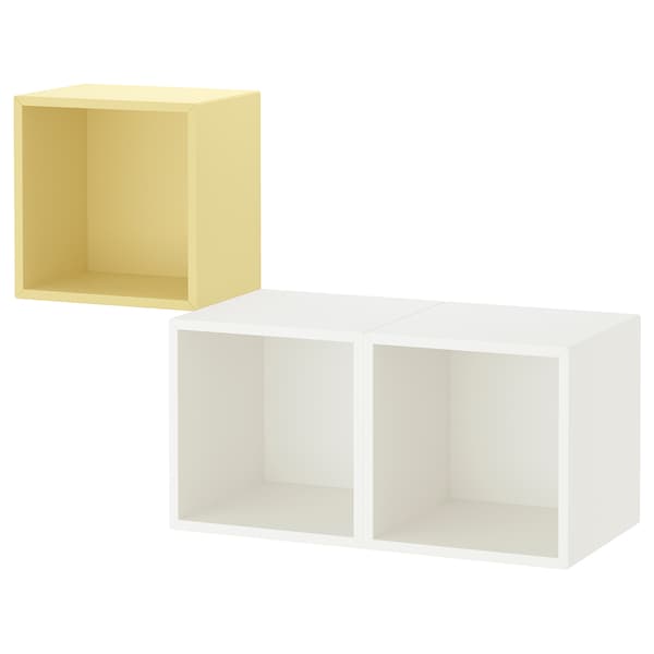 IKEA EKET wall-mounted cabinet combination, 41 3/8x13 3/4x27 1/2 in Pale Yellow / White, Ikea Ireland | 8213SZDJN