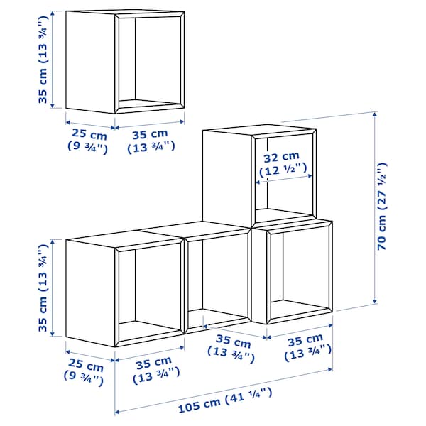 IKEA EKET wall-mounted cabinet combination, 41 3/8x13 3/4x47 1/4 in White, Ikea Ireland | 3065IHNYS