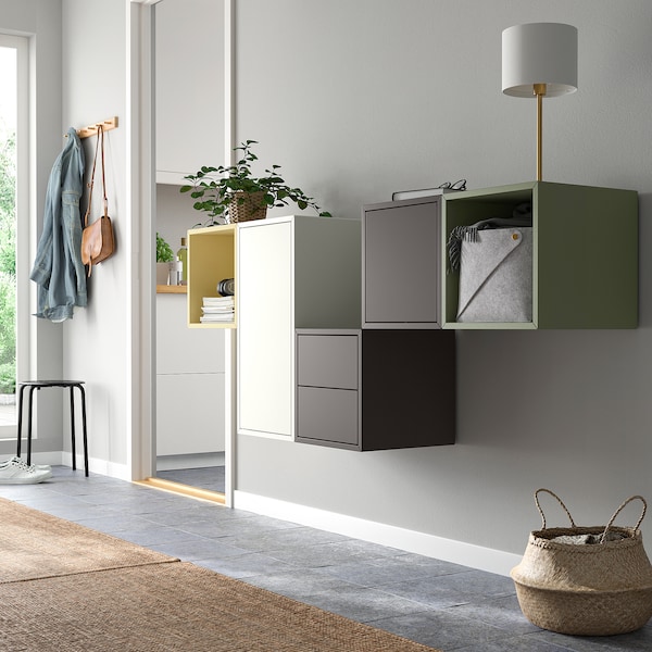 IKEA EKET wall-mounted cabinet combination, 68 7/8x13 3/4x27 1/2 in White / Multicolor, Ikea Ireland | 5638VFPHX