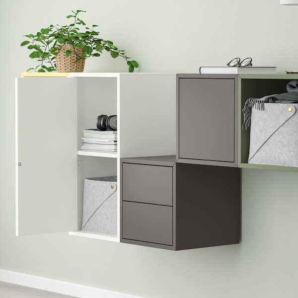 IKEA EKET wall-mounted cabinet combination, 68 7/8x13 3/4x27 1/2 in White / Multicolor, Ikea Ireland | 5638VFPHX