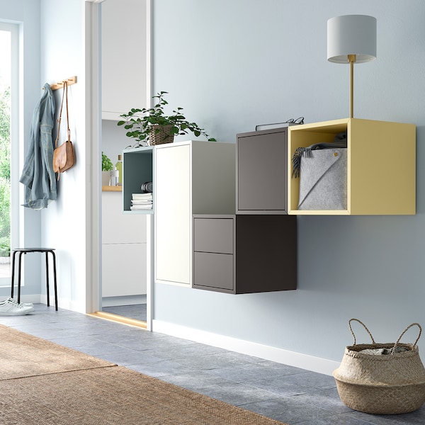 IKEA EKET wall-mounted cabinet combination, 68 7/8x13 3/4x27 1/2 in White / Multicolor, Ikea Ireland | 5482MWCDI