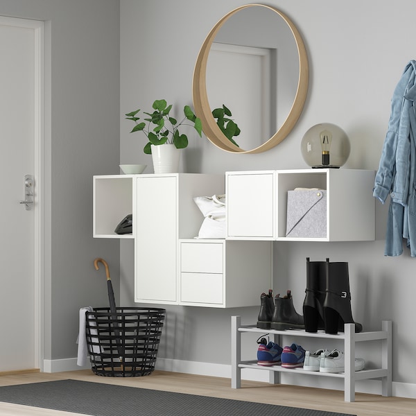 IKEA EKET wall-mounted cabinet combination, 68 7/8x13 3/4x27 1/2 in White, Ikea Ireland | 3810FTVHR