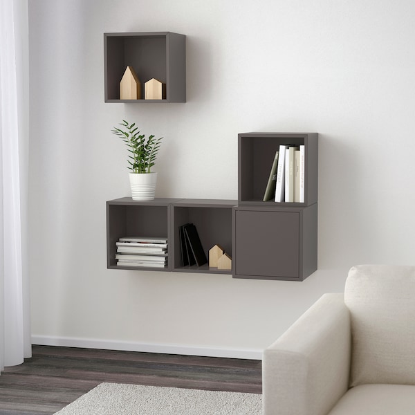 IKEA EKET wall-mounted cabinet combination, 41 3/8x13 3/4x47 1/4 in Dark Gray, Ikea Ireland | 5890LXQDN