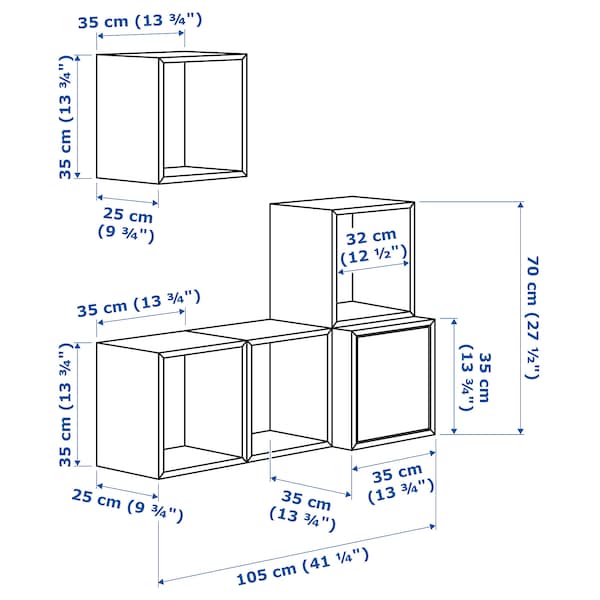 IKEA EKET wall-mounted cabinet combination, 41 3/8x13 3/4x47 1/4 in White, Ikea Ireland | 4172QGVNT