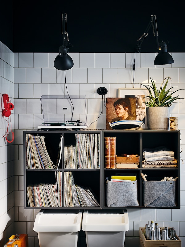 IKEA EKET wall-mounted shelf unit, 27 1/2x13 3/4x27 1/2 in Dark Gray, Ikea Ireland | 2098VFBTM