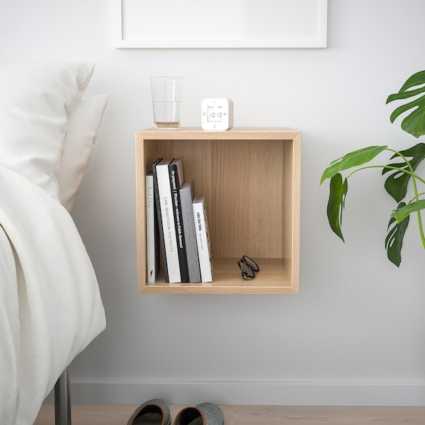 IKEA EKET wall-mounted shelving unit, 13 3/4x13 3/4x13 3/4 in White Stained Oak Effect, Ikea Ireland | 6395JIPHE